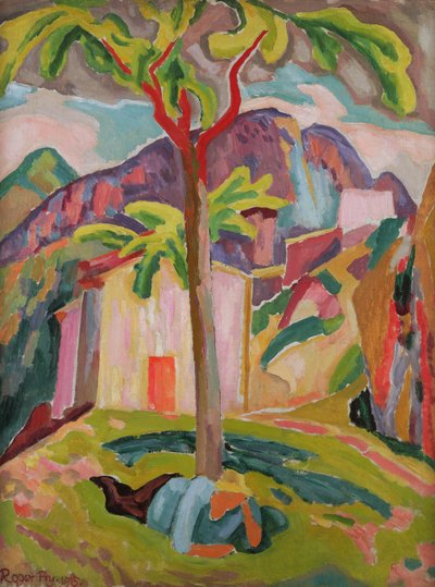 Figur ruht unter einem Baum, St. Agnes, 1915 von Roger Eliot Fry